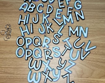 Personalized 3D Printed Letter Keychain | Colorful Alphabet Monogram Gift