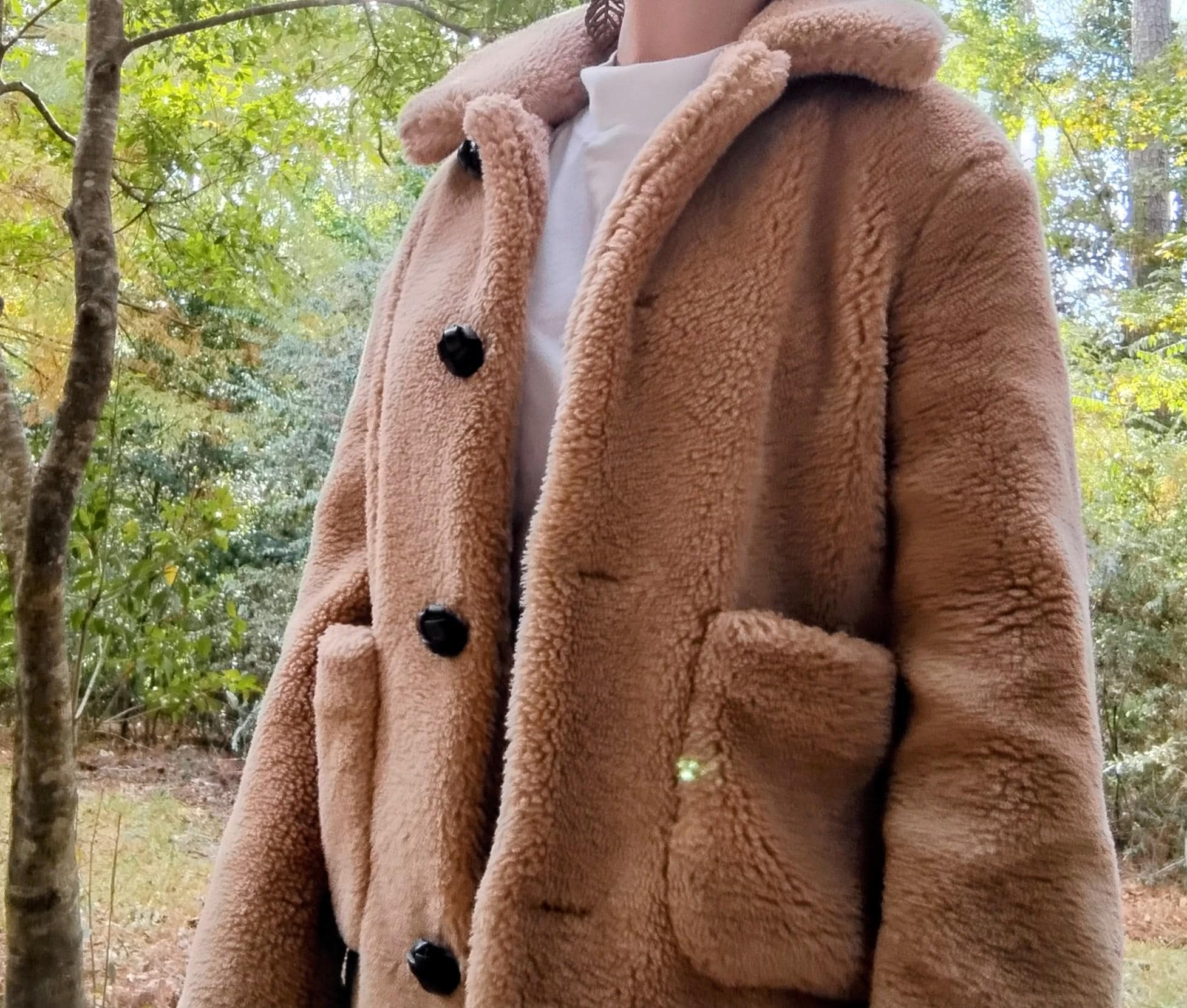 Yves Saint Lauren カシミア100% ファーコート フォックス Yves Saint