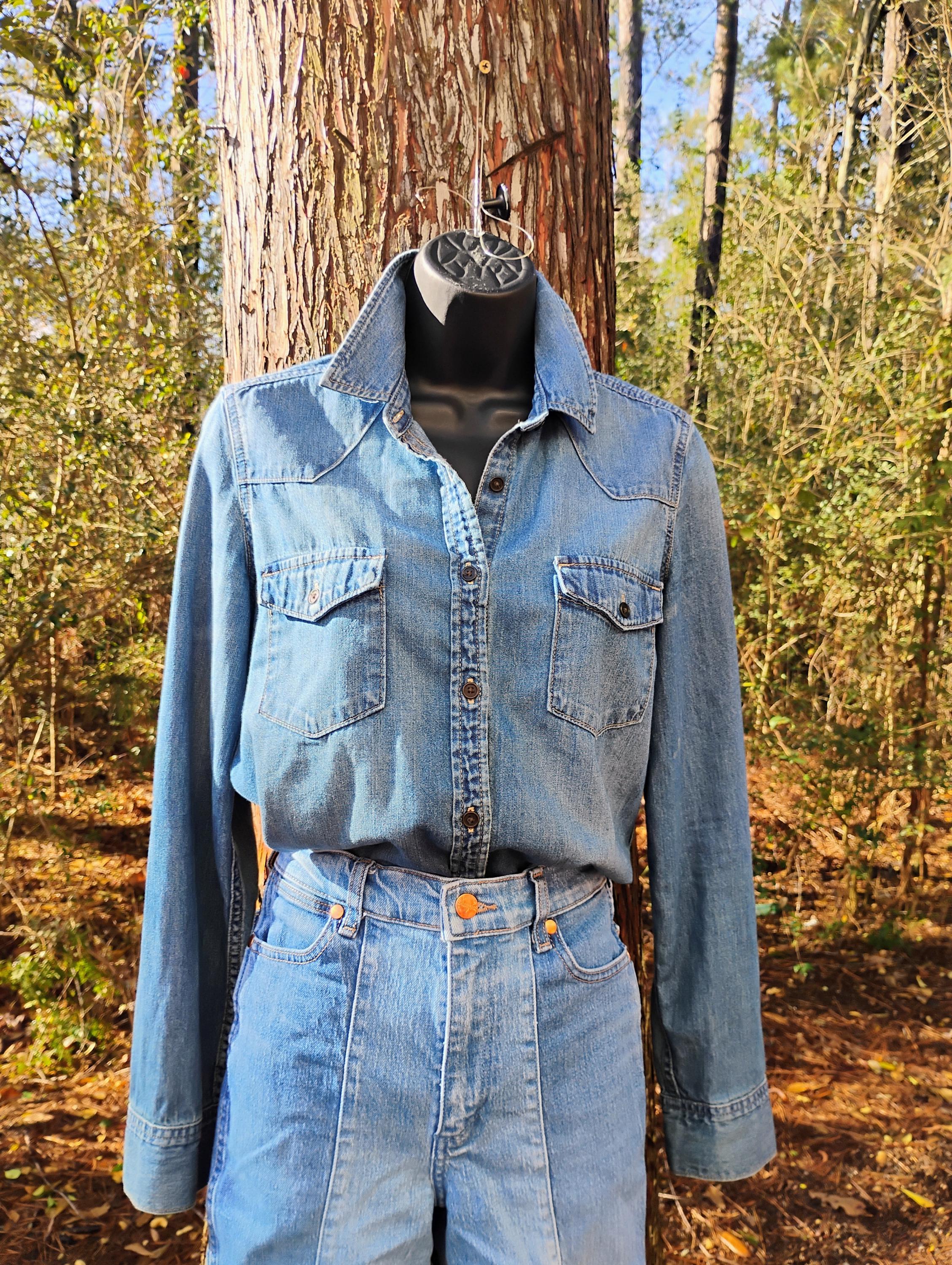 Jupe En Jean Vintage Gap 1969 Détresse - Taille M - Ligne A - Occasion Très Bon état