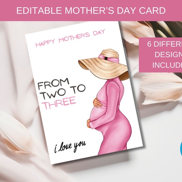 Pregnant Mother's day card message, Family Growth daycard, Maternal Greeting cards, Maternal joy cards, Family Gift Cards,