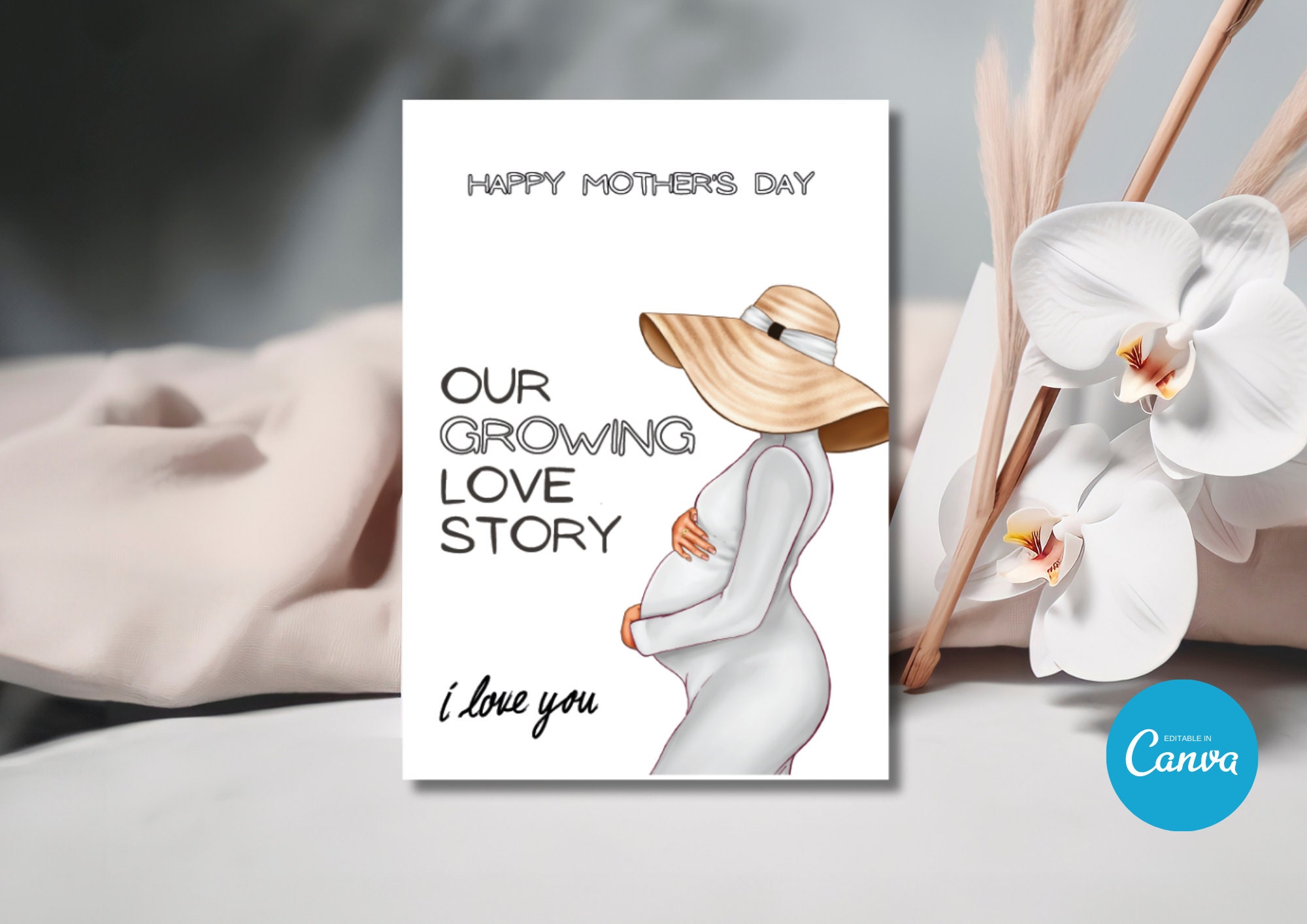 Pregnant Mother's Day Card Message, Family Growth Daycard, Maternal