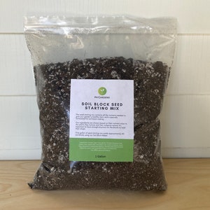 Soil Block Seed Starting Mix, Potting Soil, Plant Growing Medium, 1 gallon, 2 gallons, or 3 gallons