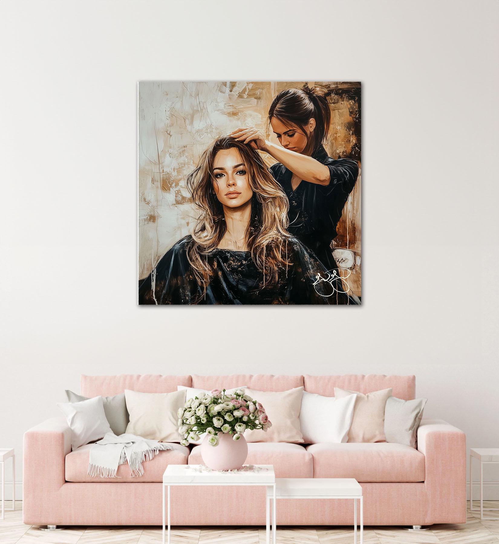 Unique Hair Salon Art: Timeless Beauty - One-of-a-kind Hair Salon Wall ...