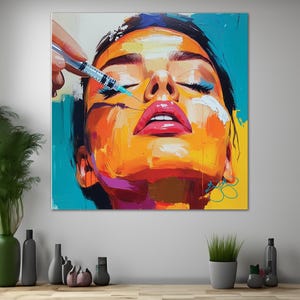 Unique MedSpa Aesthetic Art: Botox Radiance - One-of-a-Kind Medspa Wall Art