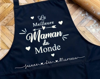 Cadeau fête des mères - Tablier  de cuisine personnalisée.