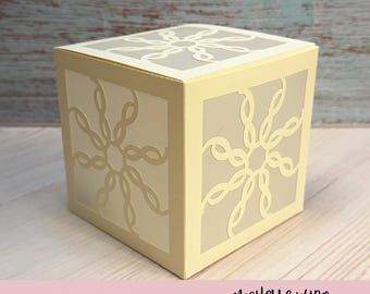 3D Mandala Box SVG Plume Shadow Box Lantern Gift Box Paper Craft Cricut Silhouette Stackable Instant Download