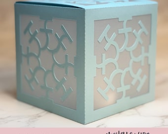Mandala Shadow Box SVG Lace 3D Gift Box Lantern Paper Craft Cricut Silhouette Stackable Mothers Day Gift for Her Instant Download