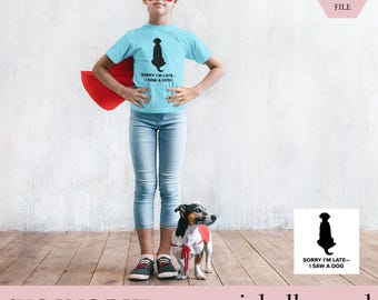 Sorry I’m Late Dog Cut File: Simple Rear View Silhouette (SVG Download)