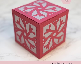 Mandala Shadow Box SVG Gavotte 3D Gift Box Lantern Paper Craft Cricut Silhouette Stackable Mothers Day Gift for Her Instant Download