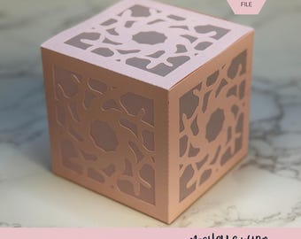 Mandala Shadow Box SVG Verglas 3D Gift Box Lantern Paper Craft Cricut Silhouette Stackable Mothers Day Gift for Her Instant Download