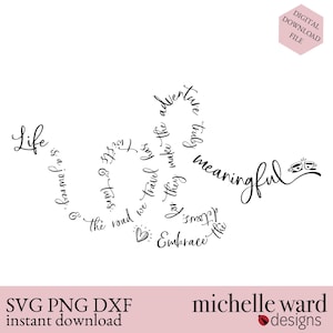 Adventure Awaits SVG Cut File: Life is a Journey Quote