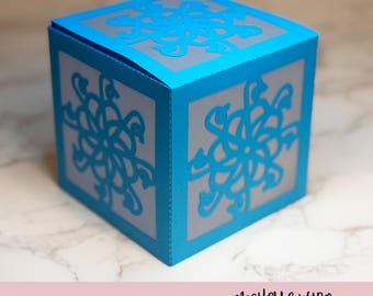 Mandala Shadow Box SVG Filigree 3D Gift Box Lantern Paper Craft Cricut Silhouette Stackable Mothers Day Gift for Her Instant Download