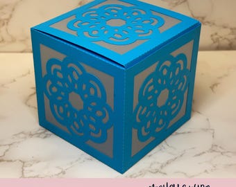 Mandala Shadow Box SVG Clover 3D Gift Box Lantern Paper Craft Cricut Silhouette Stackable  Instant Download