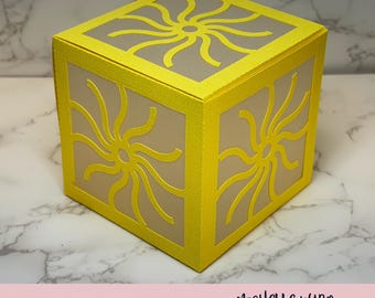 Mandala Shadow Box SVG Flare 3D Gift Box Lantern Paper Craft Cricut Silhouette Stackable  Instant Download