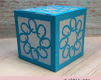3D Mandala Box SVG Festoon Shadow Box Lantern Gift Box Paper Craft Cricut Silhouette Stackable Instant Download