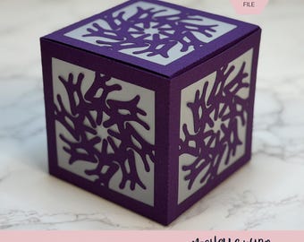 Mandala Shadow Box SVG Reverie 3D Gift Box Lantern Paper Craft Cricut Silhouette Stackable Mothers Day Gift for Her Instant Download
