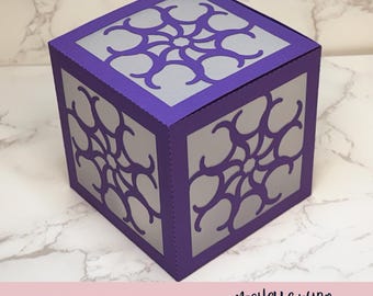 Mandala Shadow Box SVG Folly 3D Gift Box Lantern Paper Craft Cricut Silhouette Stackable  Instant Download