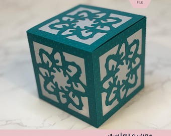 Mandala Shadow Box SVG Cirque 3D Gift Box Lantern Paper Craft Cricut Silhouette Stackable Mothers Day Gift for Her Instant Download
