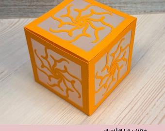 3D Mandala Box SVG Sirocco Shadow Box Lantern Gift Box Paper Craft Cricut Silhouette Stackable Instant Download