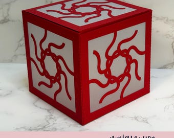 Mandala Shadow Box SVG Unfurl 3D Gift Box Lantern Paper Craft Cricut Silhouette Stackable  Instant Download