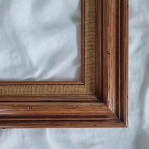 Vintage Medium Brown Wooden Picture Frame - Solid Wood - Holds an 8x10 in Painting