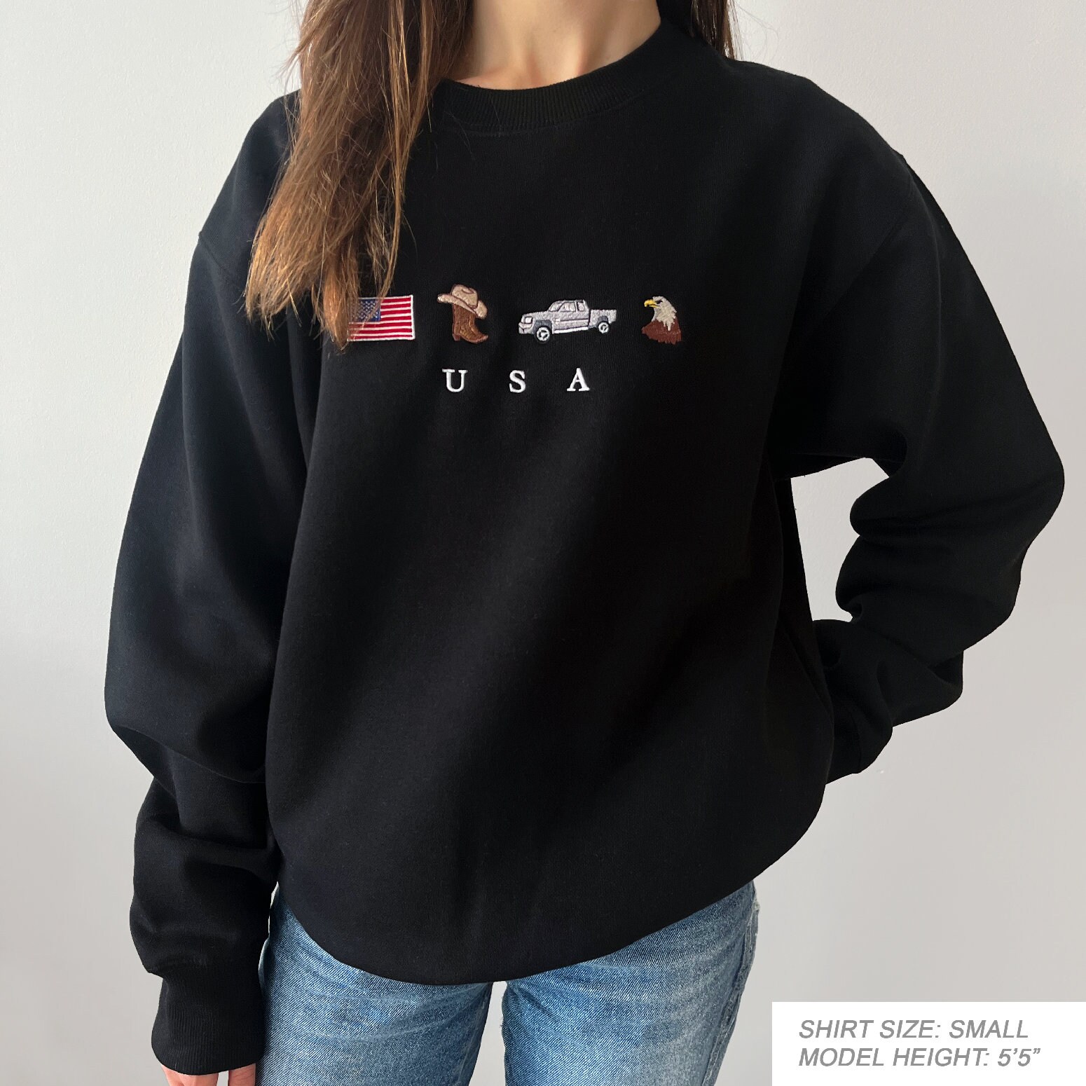【関税&送料込】Etudes Sweatshirt With Logo USA Embroidery Sweatshirt, United States, America, Crewneck