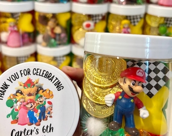 Mario Inspired Sensory Playdough jar, Party Favor - 8oz Non-Toxic, Homemade dough