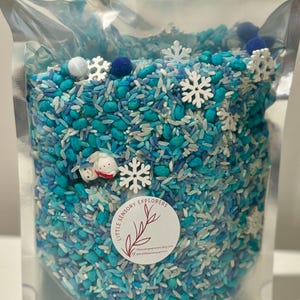 Winter Wonderland Sensory Rice Filler Kit / Sensory Table/ Sensory Bin