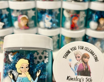 Frozen Inspired  Sensory Playdough jar, Party Favor - 4oz Non-Toxic, Homemade dough
