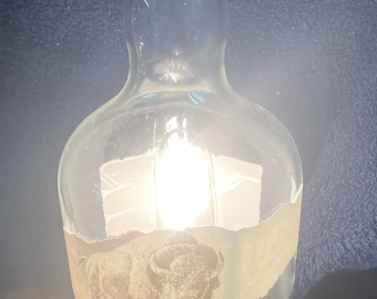 750 ML Buffalo Trace Bourbon Bottle lamp from Psycho's Creation's.