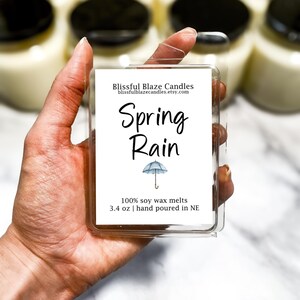 Spring Rain Eco Soy Wax Melts | STRONG Fragrance | Clean/ Dye Free