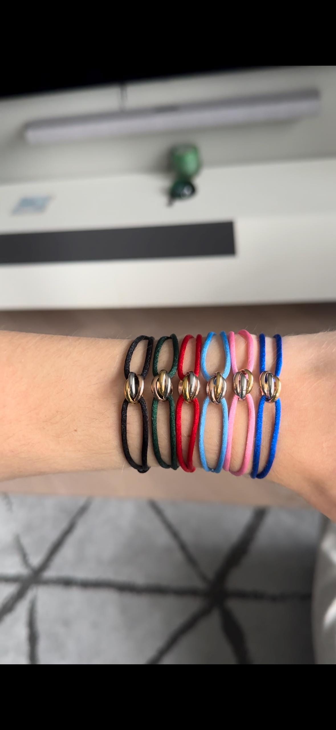 Sterling Silver Black Trinity Bracelet – Degs & Sal