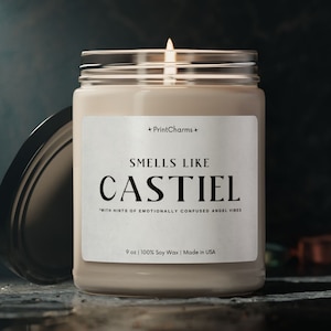 Supernatural Obsession Candle - Smells Like CASTIEL - Perfect Gift for Supernatural Fan - Dean and Sam Winchester - Castiel Angel Vibes