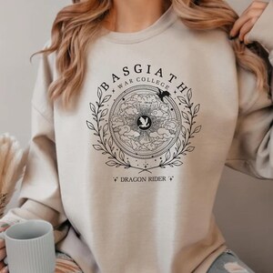 Basgiath War College Custom Sweatshirt | Fourth Wing Dragon Rider | Violet Sorrengail Xaden Riorson Fantasy Bookish | Empyrean Series Shirt