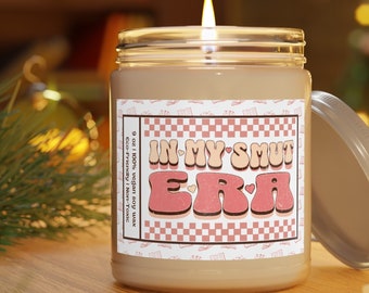 In My Smut Era Bookish Candle | Grappige lezer boekenverslaafde, boekenliefhebber, leesachtige cadeau voor haar, pittige boeken, donkere romantiek, Smut Candle Gift