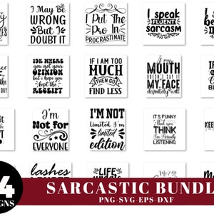 Bundle sarcastique sarcastique PNG SVG, svg sarcastique, sarcasme Bundle eps, sarcastique Bundle, citations drôles png, clipart dictons sarcastiques