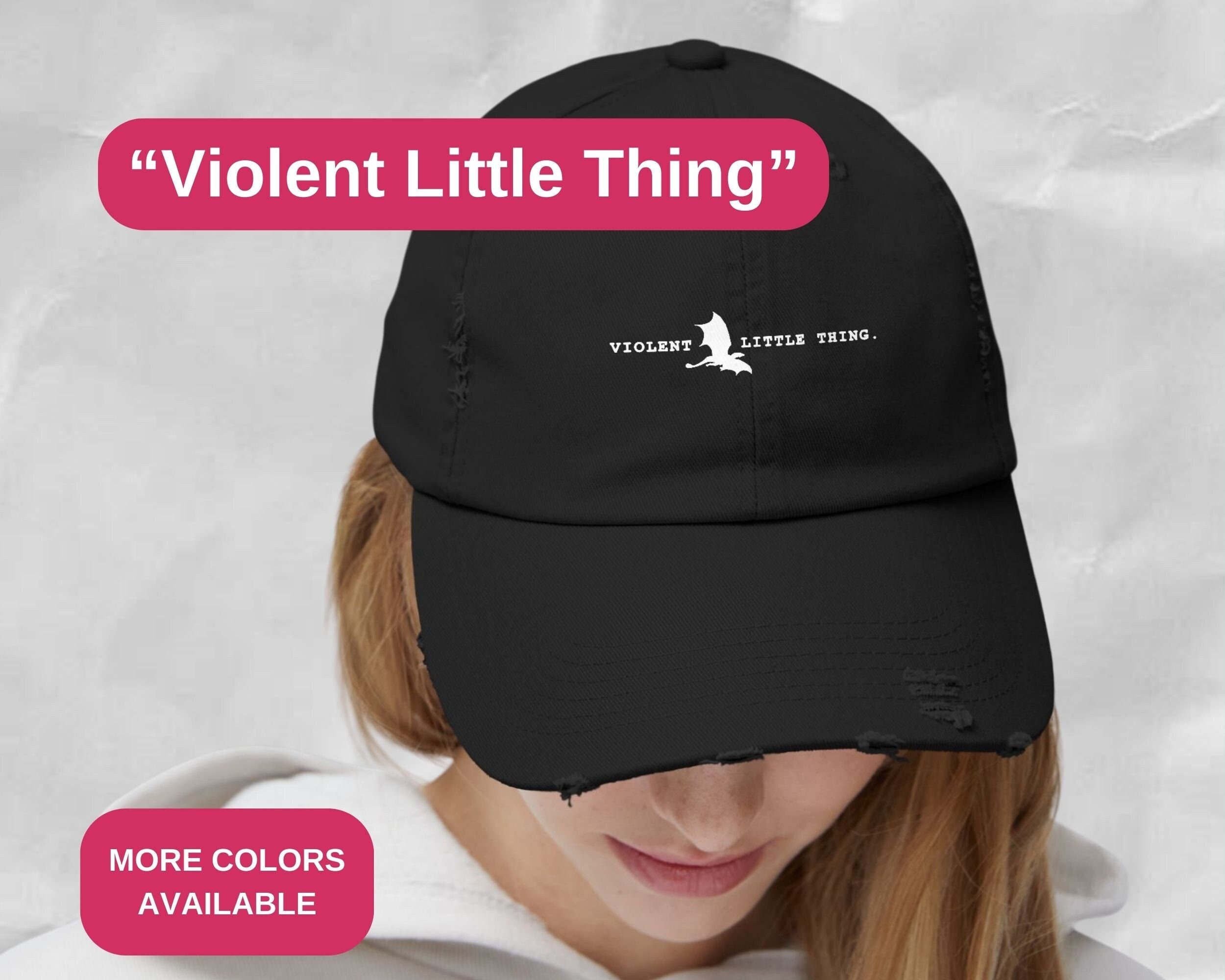 Fourth Wing Hat | Violent Little Thing | Iron Flame & Fourth Wing Merch | Xaden Riorson | Violet Sorrengail | Basgiath College | Trendy Cap