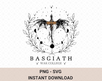 Basgiath War College PNG Fourth Wing Dragon Digital svg/png File, Iron Flame png, Andarna and Tairn Basgiath image, Dragon Rider Clipart