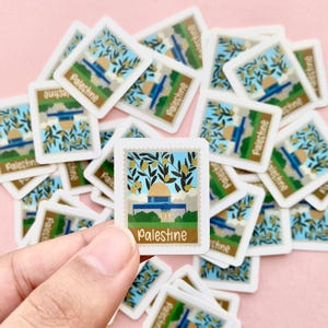 Palestina stempelvinyl glanzende gestanste sticker