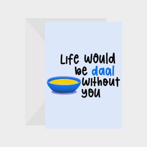 Daal Funny 5 x 7 Desi carte de voeux sud-asiatique - Parfaite pour les anniversaires et les occasions spéciales
