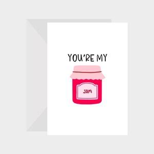 Tarjeta de felicitación You're My Jam de 5 x 7: perfecta para el día de San Valentín y aniversarios