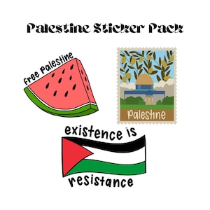 Palestina stickerpakket glanzende gestanste vinylsticker