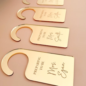 Personalized Bridal Suite Door Hanger Bridal Room Door Bridesmaid Gift Mirror Acrylic Door Hanger Do Not Disturb Sign Wedding Day Must Haves