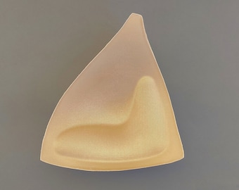 Professional Removeable Push up Long Triangular Shaped Molded Bra Cups for Bikinis Top Sport Swimsuit Molded Bra Pads Lingerie Dance Costume