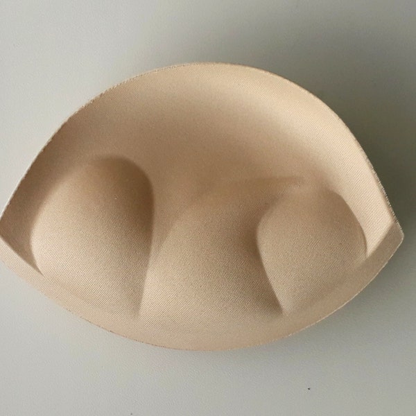 Molded Bra Cups for Lingerie Balconette Double Push Up Bustier Foam Bra Inserts Pads for Wedding Dress Prom Gown Tan Sew in Bra DIY