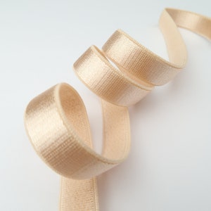 Sangle élastique 10 mm ou 3/8 9 couleurs dos en peluche cerclage en satin jupe élastique couture de ceinture fournitures de lingerie élastiques accessoires de vêtement Beige