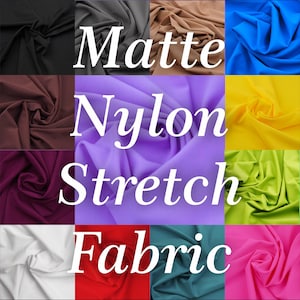 Premium Biflex Matte Nylon Elastane 4 Way Stretch Fabric Spandex Tricot Jersey Swimwear Activewear Dancewear Knit Sublimation Ready Material