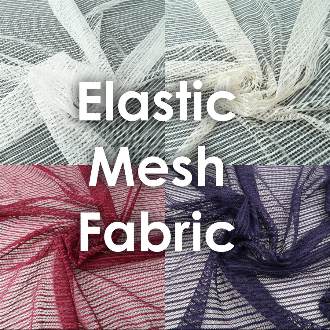Stringy Elastic Mesh Elastic Stripe Mesh Fabric 145 Cm/57
