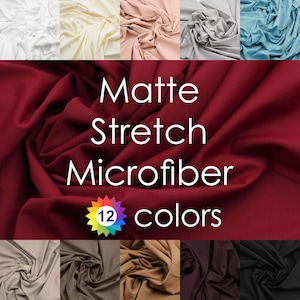 Premium Jersey Stretch Matte Microfiber Fabric Lycra Tricot Knit Biflex Elastane 4 Way Spandex for Swimwear Bikini Activewear Dancewear Yoga