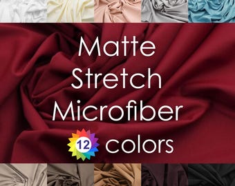Premium Jersey Stretch Matte Microfiber Fabric Lycra Tricot Knit Biflex Elastane 4 Way Spandex for Swimwear Bikini Activewear Dancewear Yoga